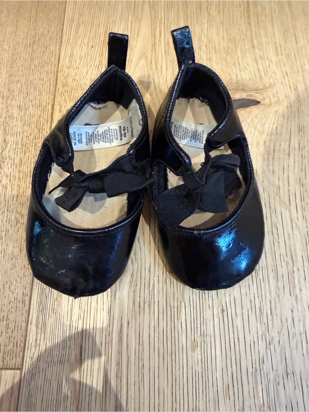 Baby gap 18-24m Classic Black Patent Mary Jane Kids Shoes